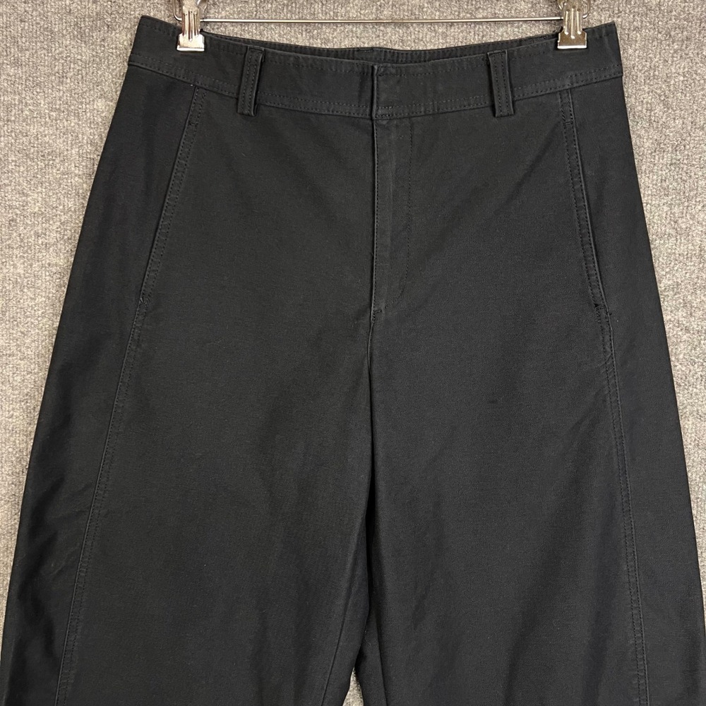 Uniqlo Wide Fit Chino barrel leg Pants women 12 Recycled Cotton Blend - Picture 3 of 10